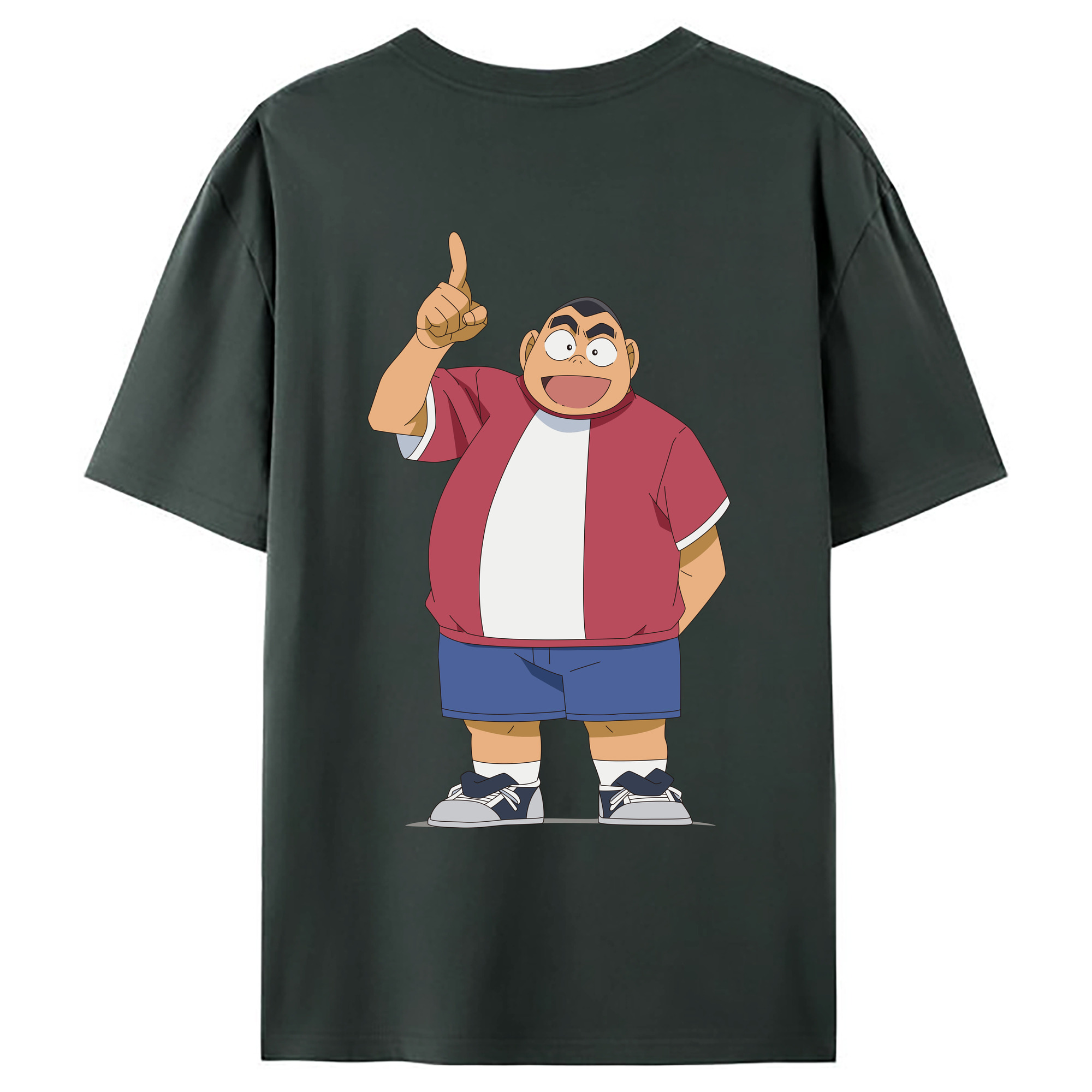 （画像用） 名探偵コナン 小嶋 元太 こじま げんた Detective Conan Kojima Genta 綿100％ メンズ半袖Tシャツ（バックプリント） 通気性